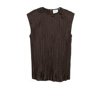 comma - Plissee-Bluse braun - Gr. - 34