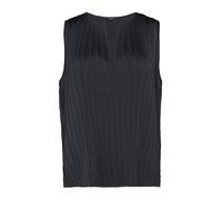 Blusentop COMMA, Damen, Gr. 44, blau (navy), Obermaterial: 99% Polyester, 1% Elasthan, unifarben, Strukturmuster, casual, regular fit taillenbedeckt, Rundhals, ohne Ärmel, Blusen, mit Struktur (308950