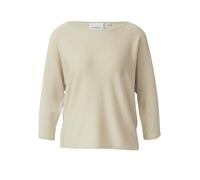 Comma Strickpullover Relaxed Fit Viskose-Mix Glitzergarn 3/4-Arm Beige Größe 46
