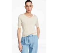 Kurzarm-Pullover mit tiefem Rückenausschnitt und Bindedetail 34 beige 2179653.9300.34