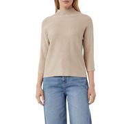 Comma Strickpullover Stehkragen Viskosemix 3/4-Arm Beige Gr. 42 Damen