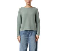 Comma Strickpullover Damen Gr. 38 Khaki – Rundhals, 60% Baumwolle/40% Polyester, Strukturmuster