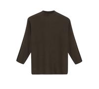 Stehkragenpullover COMMA, Damen, Gr. 42, braun, Strick, Obermaterial: 80% Viskose, 20% Polyamid, normal normal, ohne Ausschnitt, Pullover Stehkragenpullover, 3/4 Ärmel, Viskosemix (83002751-42) braun