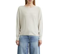 Comma Strickpullover – Viskose‑Mix 80% Viskose/20% Polyamid, unifarben, Rundhals – Damen M Beige