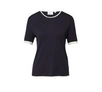 Comma Strickpullover Damen Rundhals Halbarm 85% Viskose, 15% Polyester Navy Gr. 42
