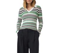 Elastischer Slim-Fit-Pullover mit Polokragen grün|schwarz|weiß 34