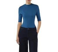 Kurzarmpullover COMMA Gr. 40, blau (mid blue) Damen Pullover (93483917-40) mid blue