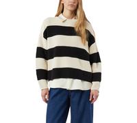Oversize-Strickpullover L creme|schwarz 2175848.04G8.L