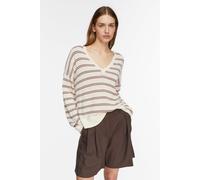 Gestreifter Feinstrickpullover aus Lyocellmix M creme|mehrfarbig 2179458.04S8.M