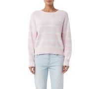 Strickpullover, Damen, Gr. M (38), light rose stripe, Strick, Obermaterial: 100% Baumwolle, COMMA CASUAL IDENTITY, casual, normal, Rundhals, Langarm Strickbündchen, Pullover, im Loose Fit (67368429-M)