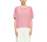 Comma Damen Strickpullover 2180376/4180 Rosa, Glitzergarn, Loose Fit, Rundhalsausschnitt – XS