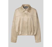 COMMA Relaxed Fit Blouson in Leder-Optik in Sand, Größe L