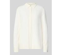 comma Relaxed Fit Hemdbluse aus reiner Viskose in Offwhite, Größe 44