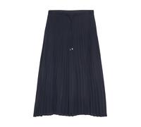 Faltenrock COMMA, Damen, Gr. 36, navy, Web, Obermaterial: 100% Polyester, unifarben, normal 7/8-Länge, Röcke, mit Bindeband (12431219-36) navy