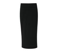 Midirock, Damen, Gr. 40, schwarz, Feinstrick, Obermaterial: 72% Viskose, 28% Polyester, COMMA CASUAL IDENTITY, unifarben, casual, schmal ca. Mitte Wade, Röcke, aus Feinstrick, schmale Passform (742013