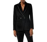 Comma Samt-Blazer mit Satin-Details