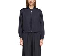 Comma Satin-Blousonjacke mit Nahttaschen und Reißverschluss