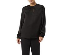 Comma Satin-Bluse mit Falten-Detail am Ausschnitt