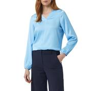 Comma Satin-Bluse mit V-Ausschnitt und elastischen Bündchen