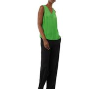 COMMA Satin-Top mit Chiffon-Ausschnitt