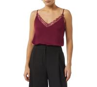 Comma Satin-Top mit Spitze und verstellbaren Trägern