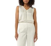Comma Satin-Top mit Spitzendetails