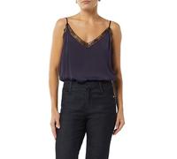 Comma Satin Top mit Spitzendetails