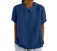 Comma satinbluse braun Leinenbluse Sommer Kuschelig Bluse Leine Luftig Blusenshirt Einfarbig Sommerbluse Oversized Shirt mesh Tshirt Damen schwarz