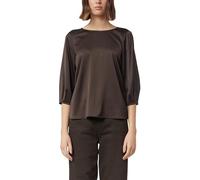 Satinbluse mit 3/4-Ärmeln braun 40