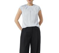 Comma Satinbluse mit Raffung und All-Over-Print
