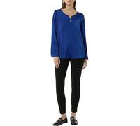 COMMA Satinbluse mit Tunika-Ausschnitt