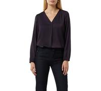 Comma Satinbluse mit V-Ausschnitt
