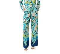 Comma Satinierte Wide-Leg-Hose aus Viskose mit Elastikbund