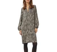 Comma Satinkleid mit All-Over-Print und seitlichen Eingrifftaschen