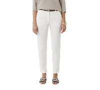 comma Slim Fit Hose mit Gürtel in Weiss, Größe 44