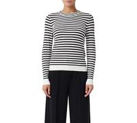 COMMA Schmaler Ringelpullover aus Feinstrick