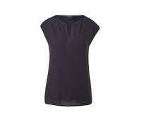 Blusenshirt COMMA Gr. 40, blau (navy) Damen Shirts Blusenshirts (81395732-40)