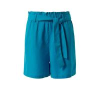 comma - Shorts aus Lyocell mit Bindegürtel grün/blau - Gr. - 42