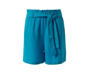 comma - Shorts aus Lyocell mit Bindegürtel grün/blau - Gr. - 42