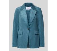 COMMA Slim Fit Blazer aus Cord mit Pattentaschen in Petrol, Größe 46