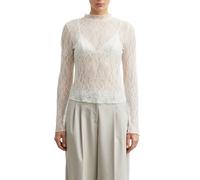 Comma Spitzen-Langarmshirt mit Trompetenärmeln creme Größe 44