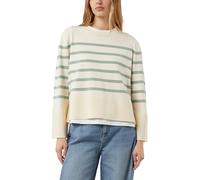 comma - Strickpullover beige|grün - Gr. - 34