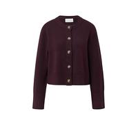 comma Strickjacke mit Rundhalsausschnitt in Bordeaux, Größe 40