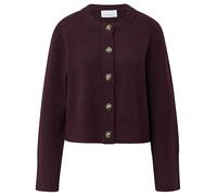 comma Strickjacke mit Rundhalsausschnitt in Bordeaux, Größe 42