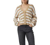 comma casual identity - Strickjacke braun|weiß - Gr. - 34