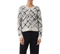 Comma Strickjacke aus Alpakamix mit Schmuckperlendetails