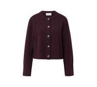 comma Strickjacke mit Rundhalsausschnitt in Bordeaux, Größe 46
