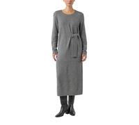 Comma Strickkleid aus Wollmix mit Bindedetail Grau Größe 42