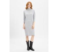 Strickkleid COMMA, Damen, Gr. 36, N-Gr, grau, Strick, Obermaterial: 80% Viskose, 20% Polyamid, unifarben, casual, regular fit knielang, 3/4-Ärmel gerader Abschluss, Kleider, mit überschnittenen Schult