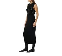 COMMA Strickkleid mit Stehkragen und Pailletten